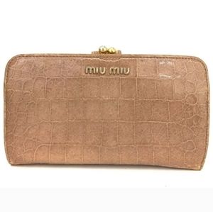 Authentic MIU MIU Crocodile clutch wallet